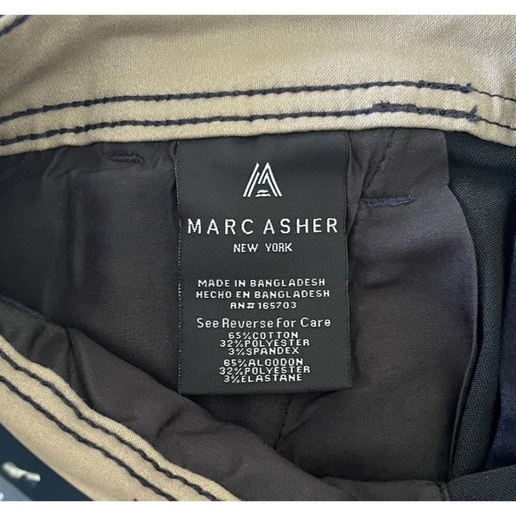 Marc Asher Men's Shorts Size 30" Navy Blue Superior Stretch Slim Fit Pockets NWT - Picture 10 of 11